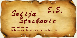 Sofija Stošković vizit kartica